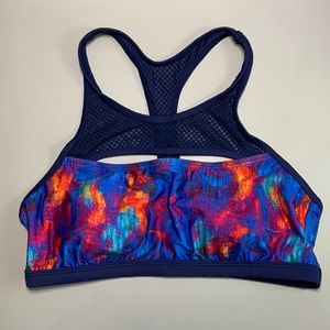 Title Nine bikini top. Mesh straps, pullover, removable padding, size large